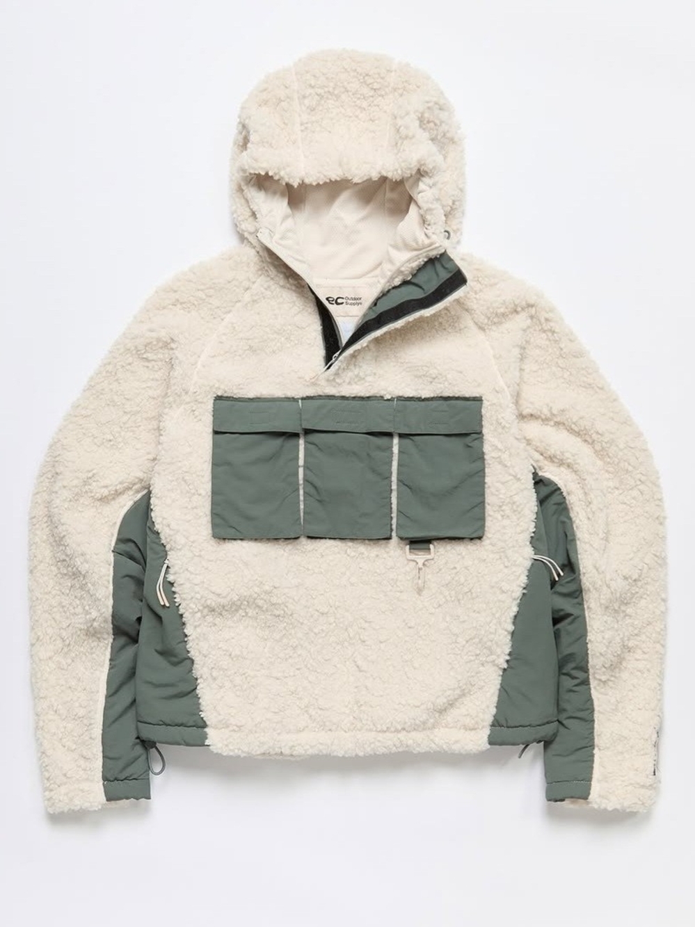 RC Outdoor Supply Sherpa Jacket - Cream with Dark Gray Trim